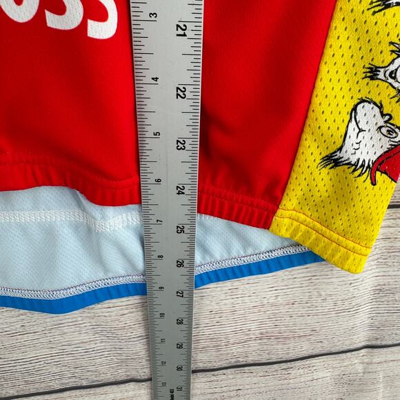 Retro PDX Green Eggs and Ham Dr. Seuss Cycling Jersey Adult Large Red Yellow - Picture 12 of 12